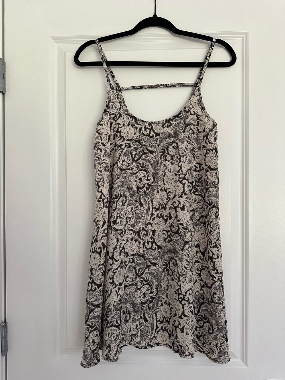 Intimately Free People Women Black/White Floral Spaghetti Strap Dress Size XS